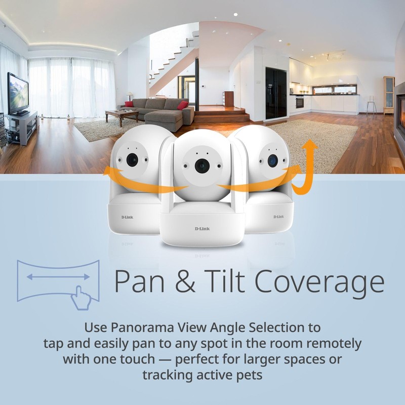 D-Link 2K Pan & Tilt Wi-Fi Camera w/ 360 Degree