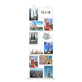 Trendfinding postcard photo curtain, 10 cm x 15 cm, landscape and portrait photos, pictures, postcards, photo wall, photo gallery, picture bag, photo