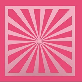 Sunburst Print Stencil - Cookie Stencils - Airbrush Stencil - Reusable Stencil