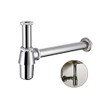 Classical Basin Bottle Trap Chrome Sink Bathroom Waste Pipe 1-1/4