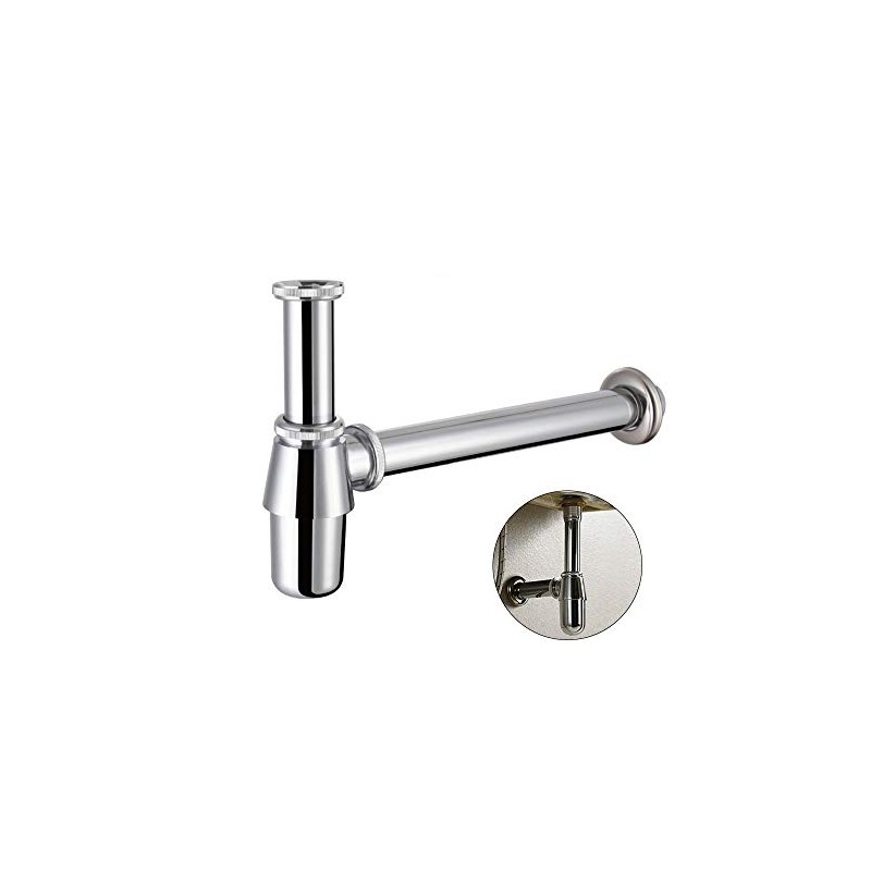 Classical Basin Bottle Trap Chrome Sink Bathroom Waste Pipe 1-1/4