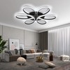 Oliterlux Modern LED Ceiling Light Fixture Black Flush Mount Ceiling