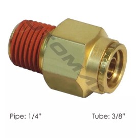 Automann Brass PLC Male Connector 3/8 X 1/4in Part # 1868X6, PL13686B, 01794, 177.13B686B
