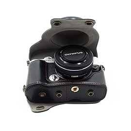 SIUTATDSH Camera Case, PU Leather, Suitable for Olympus PEN E-P7 E P7 EP7 Case, Liner Case, Camera Holder, Shockproof and Convenient, Black, Classic
