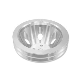 IMOOA Short Water Pump Pulley Double Groove SWP For Chevy SBC 283 305 327 350 383 400 1955-1968 Polished Aluminum