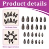 WUMZIRA Pack of 24 Red Black Nails Press On Almond