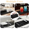 10 Pcs Black Bar Mats, 11.8" x 6" Non-Slip Glass