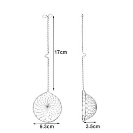 TheStriven Pack of 6 Kitchen Strainer Fondue Strainer Stainless Steel Strainer Slotted Spoon with Handles Kitchen Strainer Ladle Fondue Strainer Stainless Steel for Cooking Vegetables Mushrooms Meat