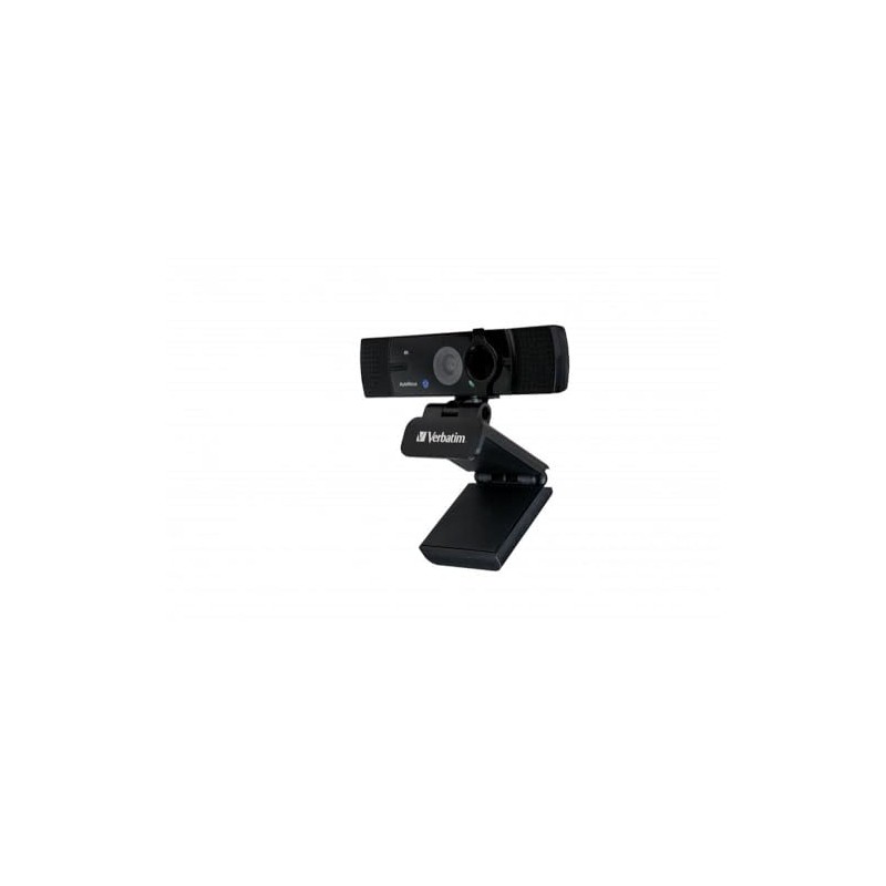 Verbatim Webcam with Dual Microphone, External Camera for Computer or