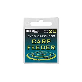 Drennan Eyed Barbless Carp Feeder Hooks - Size 8