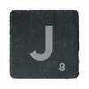 eBuyGB Scrabble Drinks Coasters, Square Slate Coaster, Individual Alphabet Letters,