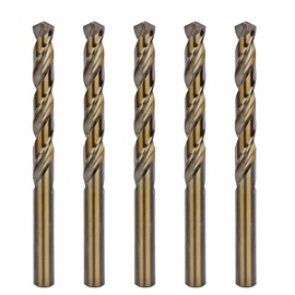 Cobalt Drill Bit Set 21/64 in.HSS M35 Jobber Length Twist Metalworking Drill Steel Metal Iron-5Pcs