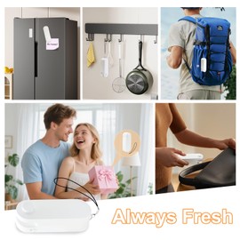 2-in-1 Bag Sealer with Cutter & Magnet, Rechargeable Mini Heat Sealing Machine for Chips, Snacks, Food Storage, Portable Handheld Sealer with Dual Temperature Settings, for Kitchen, Travel, Camping