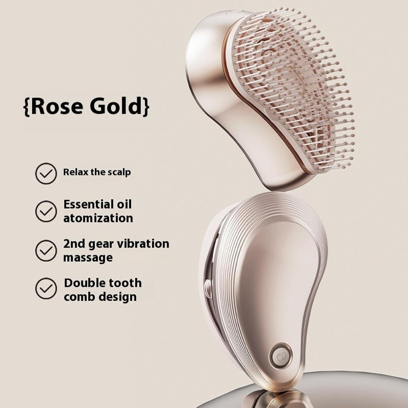 Vibrating Hair Steam Brush Electric Scalp Stimulator Comb