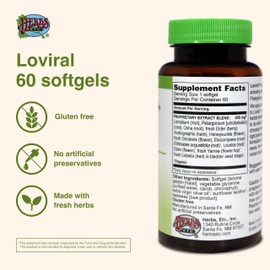 Herbs Etc. Loviral - Lung Health Supplement for Respiratory Defense & Support - Herbal Supplement with Lomatium, Pelargonium & OSHA - Gluten-Free - 60 Softgels (60 Servings)