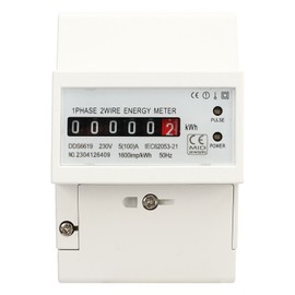 Electricity Meter Single Phase DIN Rail Power Consumption Wattmeter Energy Meter Electricity Usage Monitor 230V 5(100)A