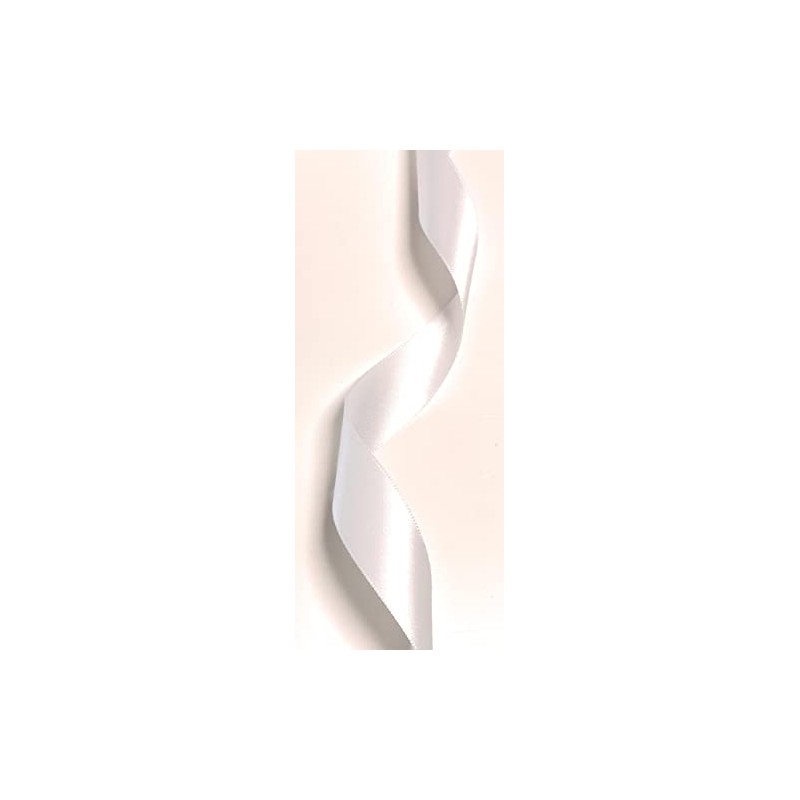 s.dekoda Satin Ribbon 25 m x 25 mm White Decorative