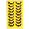 Mink Lashes D Curl Russian Strip Lashes zanlufly Fluffy Wispy