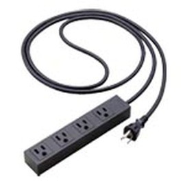 Panasonic WCHS2524MB S-OA Tap, Grounding 15A, 4 Openings, Matte Black, 6.6 ft (2 m) Cord Included, Magnet Included