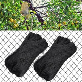 7.5 m x 15 m bird protection net, pack of 2 bird net, bird net, plant net, bird net for chicken enclosures, for protection of fruit trees, balcony and vegetable mesh size 5 x 5 cm, large holes
