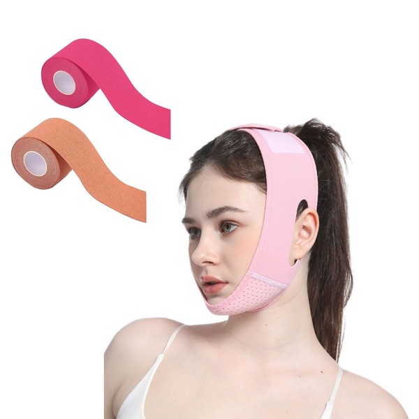 AWAVM Reusable Double Chin Reducer, V-Line Face Shaper, Slim Face