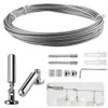 mizikuu 5 m Stainless Steel Curtain Rope, Wall Mount Set,