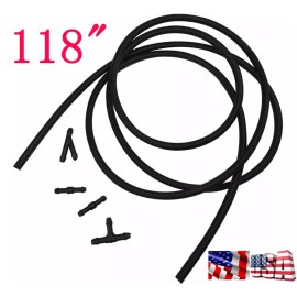 Unbranded 9.8 ft Universal Windshield Washer Fluid Tube Hose Pipe Nozzle Parts W/Connector