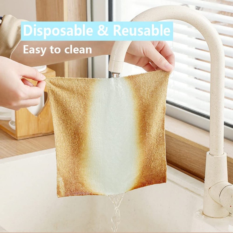 Dolemay 20 Sheets Microfiber Cleaning Cloths, Disposable Towels, Reusable Dish