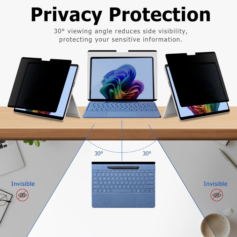 Megoo Privacy Screen Protector for Surface Laptop 7 13.8 Inch,