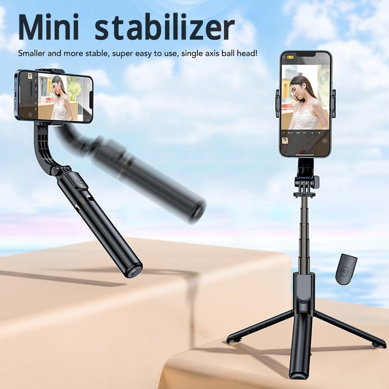 Phone Stabilizer with Tripod Selfie Stick 360 Degrees Rotation Easy