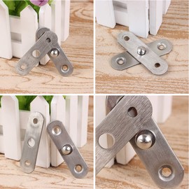8 Pieces 360° Stainless Steel Swivel Hidden Door Middle Shaft Swivel Hinges 57mm x 16mm (S57(8pcs))