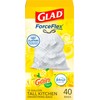 Glad ForceFlex Tall Kitchen Drawstring Trash Bags, 13 Gal, Gain