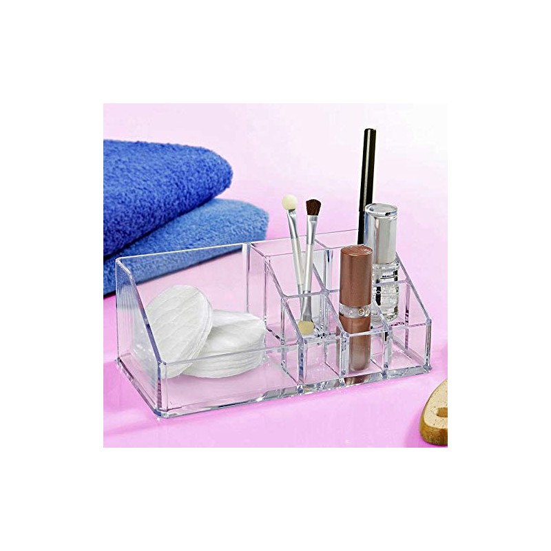 Unbekannt Cosmetic Makeup Organiser Storage Organiser Stand 9 Compartments Acrylic