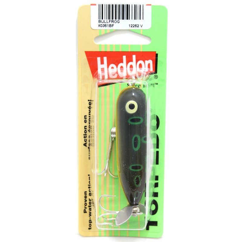Heddon Torpedo Prop-Bait Topwater Fishing Lure with Spinner Action, Black