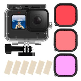 TELESIN 60M Waterproof Case for GoPro Hero 12 Hero 11 10 9 Black, Underwater Diving, Transparent Protective Case with Quick Release Mount for GoPro Hero 11/10/9 Diving Accessories