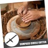 jojofuny Pottery Compass Cutter Tool Plastic Circle Cutter for Clay