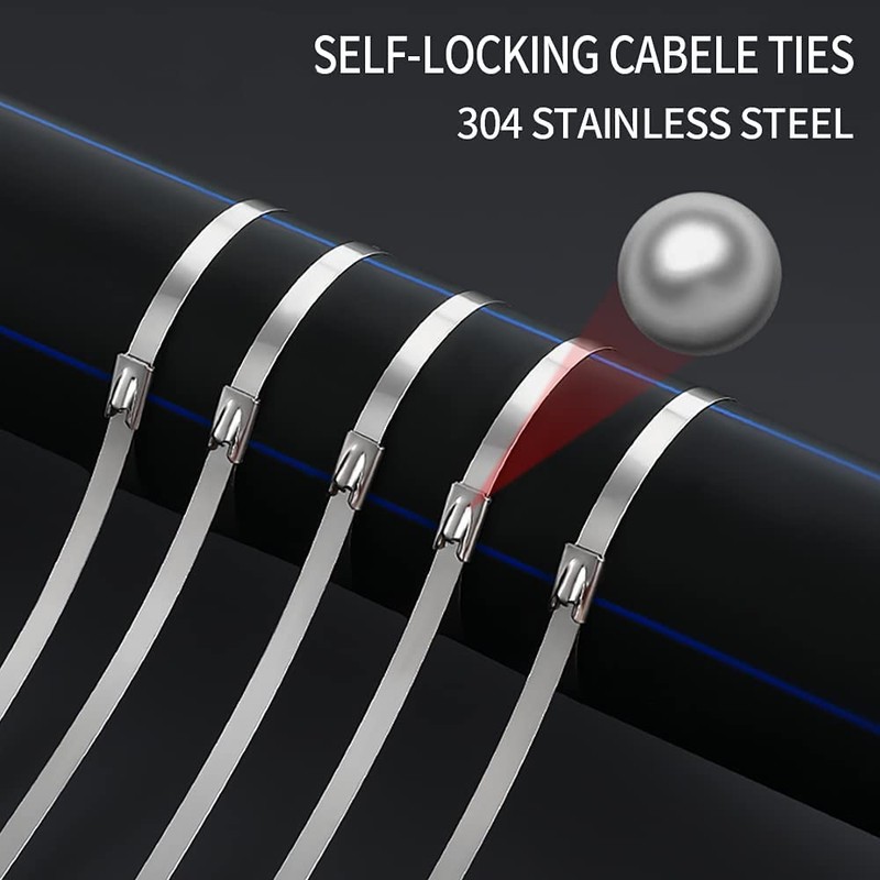 Premium Stainless Steel Cable Ties, SS304 Stainless Steel Zip Ties,