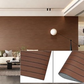 3D Wall Panels Peel and Stick – 15.74"x118" PVC Faux Wood Grain Texture, Self Adhesive Waterproof Wall Covering, DIY Accent Wall, Sofa Background Backsplash & Modern Home Decor, Covers 12.9 sq.ft