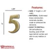 Self-Adhesive 2" Inch Imperial Brass Mailbox Number #5