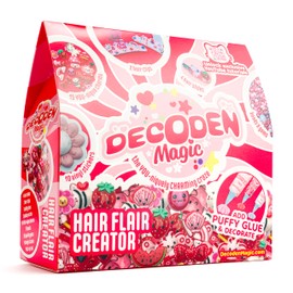Decoden Magic Hair Flair Creator Kit - Kawaii Craft Kits for Kids - Decoden Cream Puffy Glue Set - Girls Birthday Presents - Arts and Crafts Toys for Children