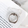 hold-181 Smartphone Ring Clear Transparent Simple Stand Holder Ring Rhinestone