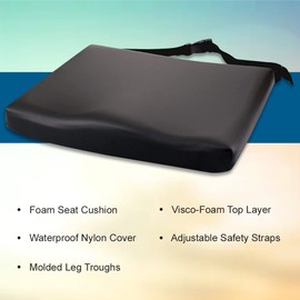 McKesson Seat Cushion for Wheelchairs and Office Chair, Foam, 18 in x 16 in x 3 in, 4 Count