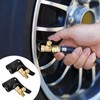Brass Car Valve Adapter 2 Pieces Car Valve Lever Connector
