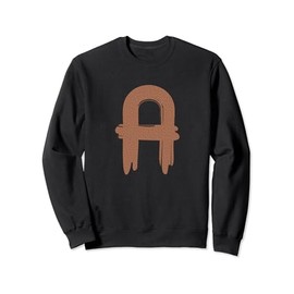 Creative Bold Letter A - Design - Alphabet - Leather Sweatshirt