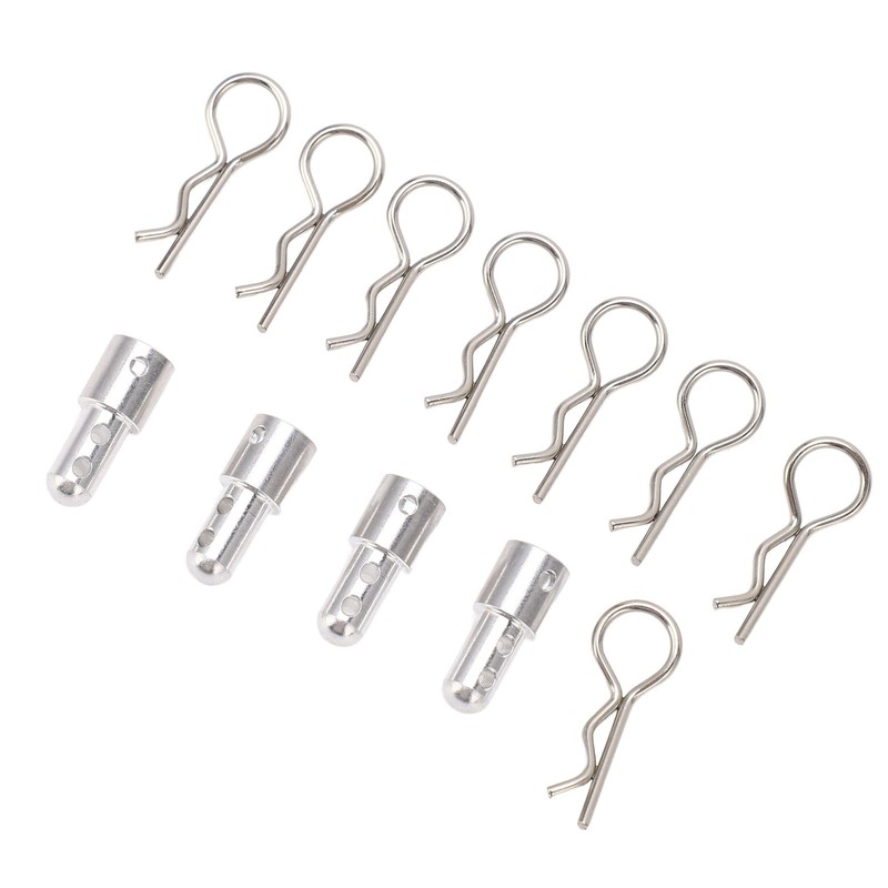 4Pcs RC Body Post Mount Stable High Strength Silver Rugged