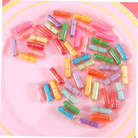 Levemolo 50pcs Mini Plastic Wishing Capsules Bottles for Capsule Bottles Love Jar