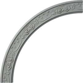 Ekena Millwork CR41FL Flower Ceiling Ring (1/4 of complete circle), 41"OD x 34 1/4"ID x 3 3/8"W x 3/4"P