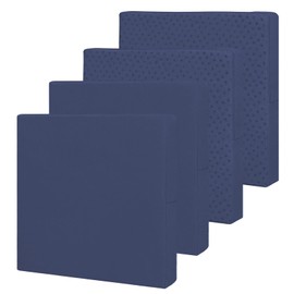 Easy-Going Patio Furniture Non-Slip Cushion Covers Outdoor Seat Cushion Waterproof Covers with Zipper 20x18x4 in 4 Pieces, Navy