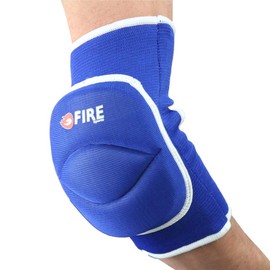 FIRE SPORTS® Par de Coderas elásticas para Muay Thai o de Combate Azul (Grande)