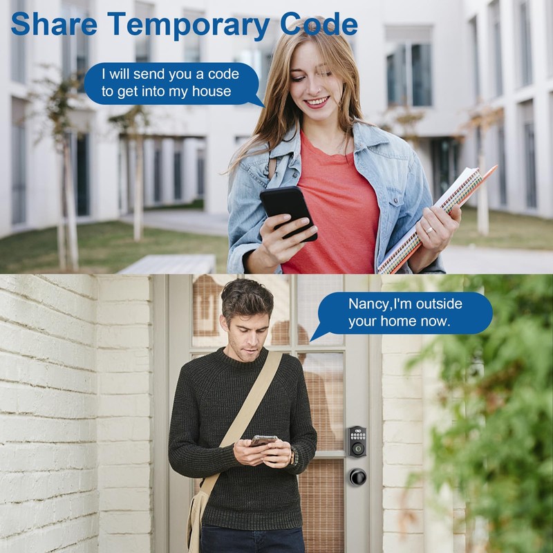 BAFUWEIY Keyless Entry Door Lock with Handle Set, Electronic Keypad